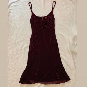 Zac Posen Burgundy Velvet Dress